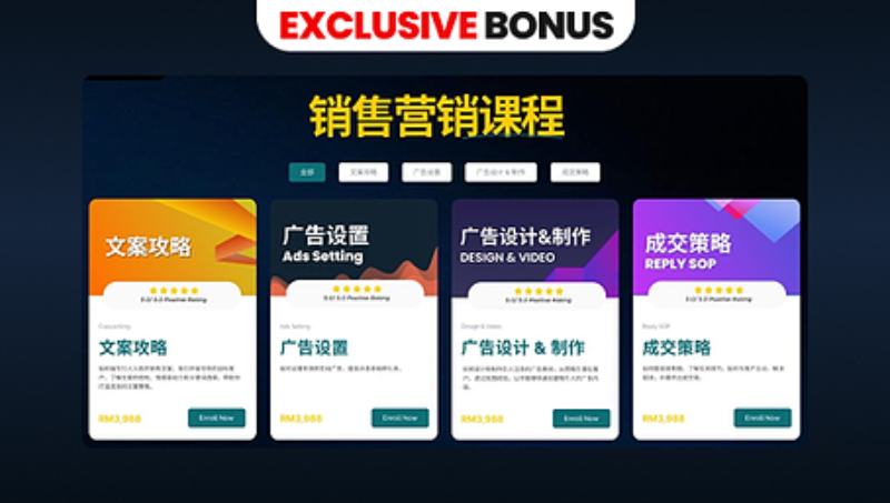 销售营销课程 (Full Payment BONUS)